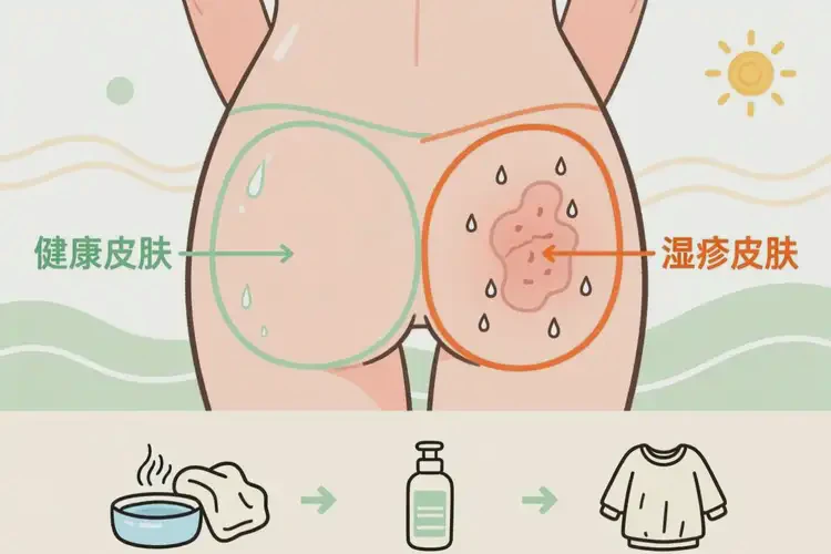 女人屁股容易起濕疹可以徹底自愈嗎(圖3)