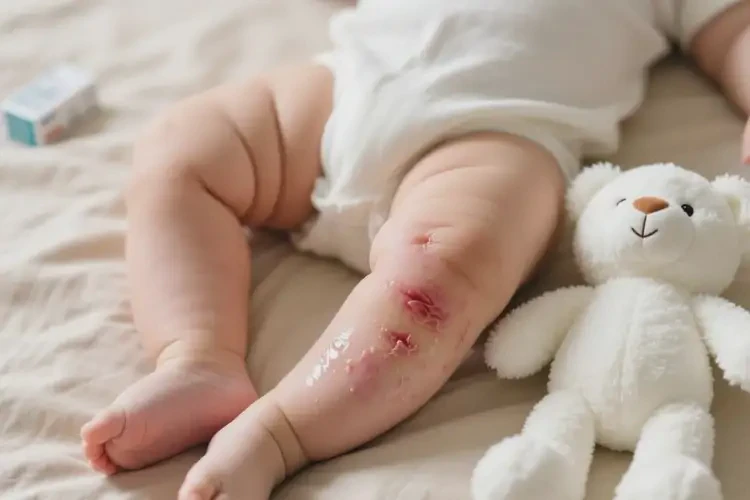 婴幼儿大腿上偶尔起湿疹可以自愈吗(图1)