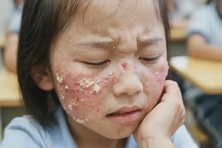 小學生面部容易長濕疹不管它會自己痊愈嗎(圖4)