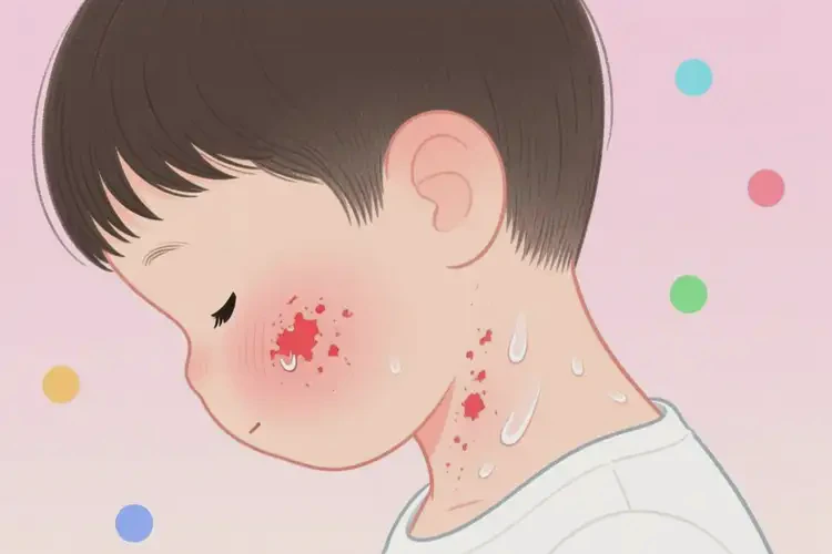 兒童脖子上經(jīng)常起濕疹不管它會自己好嗎(圖1)