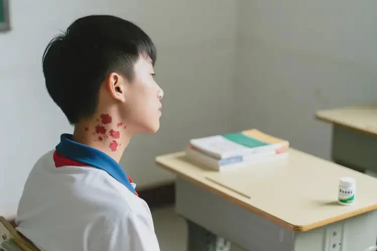 中学生脖子长湿疹不管它会自己痊愈吗(图2)