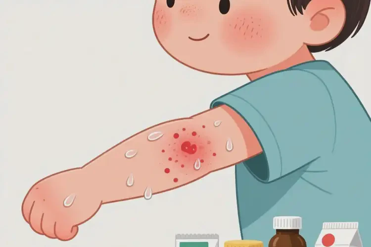 小孩手臂出濕疹不管它會自己好嗎(圖1)