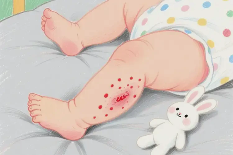 嬰幼兒小腿上起濕疹不管它會自己痊愈嗎(圖1)