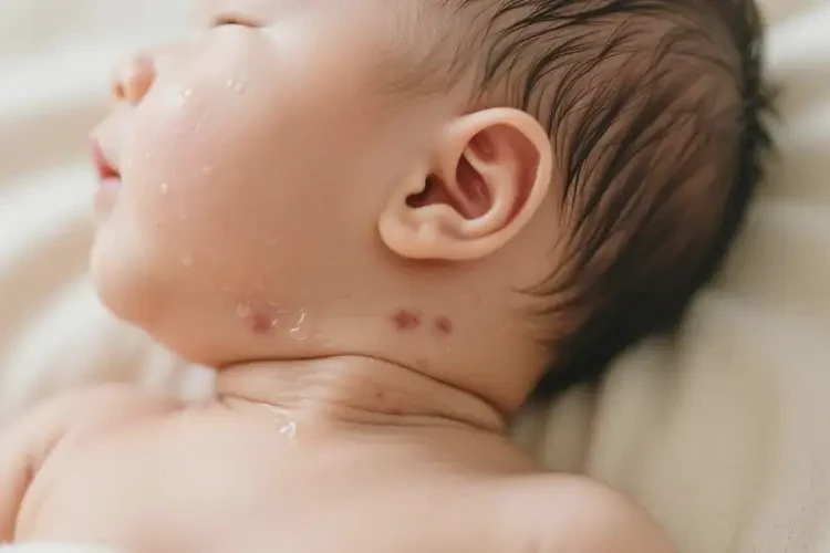 小兒脖子出現(xiàn)濕疹可以自愈嗎(圖4)