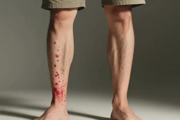 男人小腿上出濕疹不管它會自己痊愈嗎(圖1)