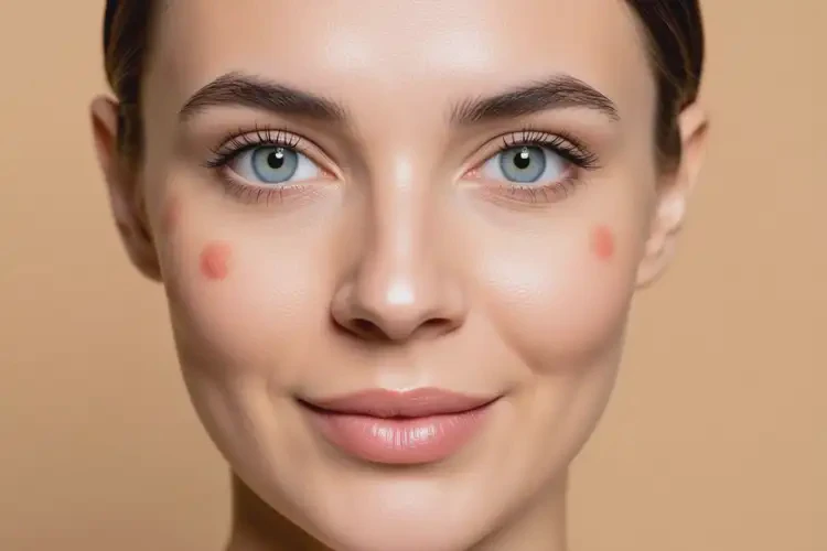 女性臉上出濕疹康復(fù)的全過程(圖1)