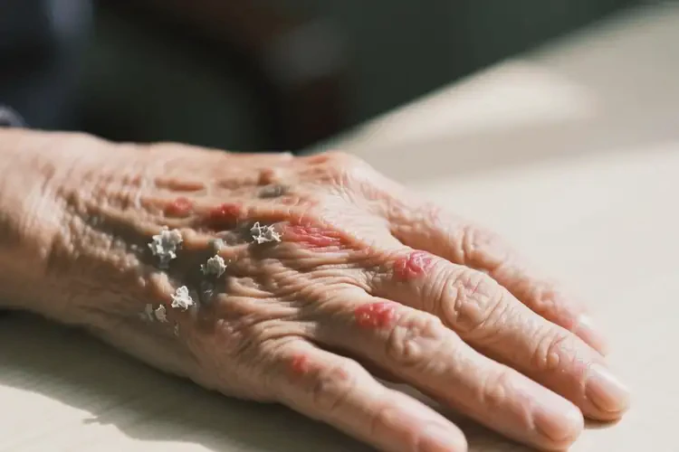 高齡老人手上起濕疹康復(fù)的全過程(圖3)