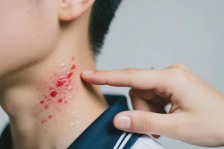 中学生脖子长湿疹不管它会自己痊愈吗(图3)