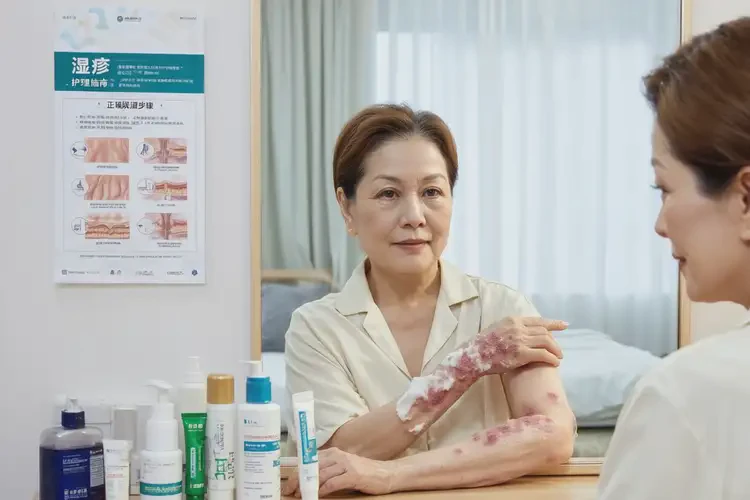 大學(xué)生面部起濕疹不管它會自己痊愈嗎(圖1)