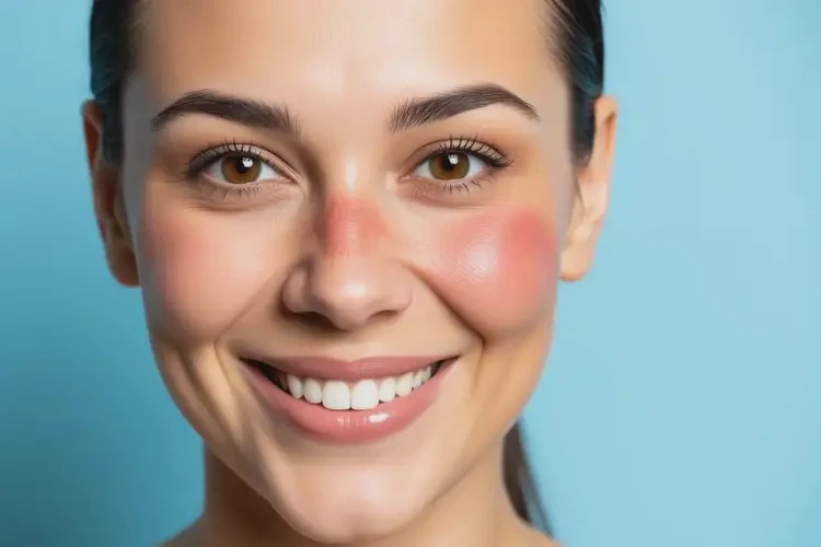 女性臉上出濕疹康復(fù)的全過程(圖2)