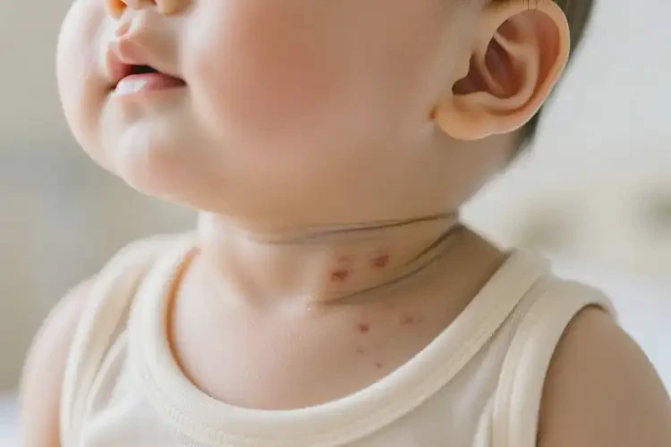 小兒脖子出現(xiàn)濕疹可以自愈嗎(圖1)