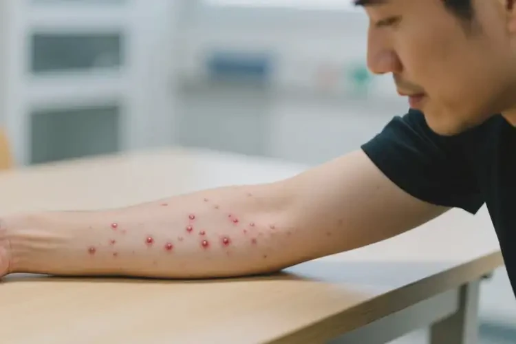 男性手臂偶爾長濕疹能夠徹底治愈嗎(圖2)