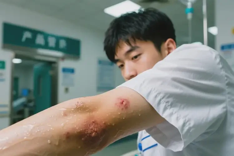 青年人手臂有濕疹不管它會自己痊愈嗎(圖1)