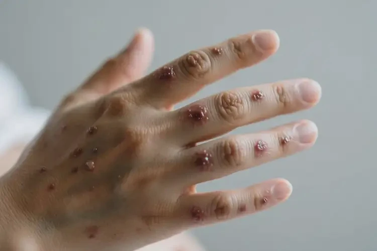 產(chǎn)婦四肢長濕疹不管它會自己痊愈嗎(圖1)