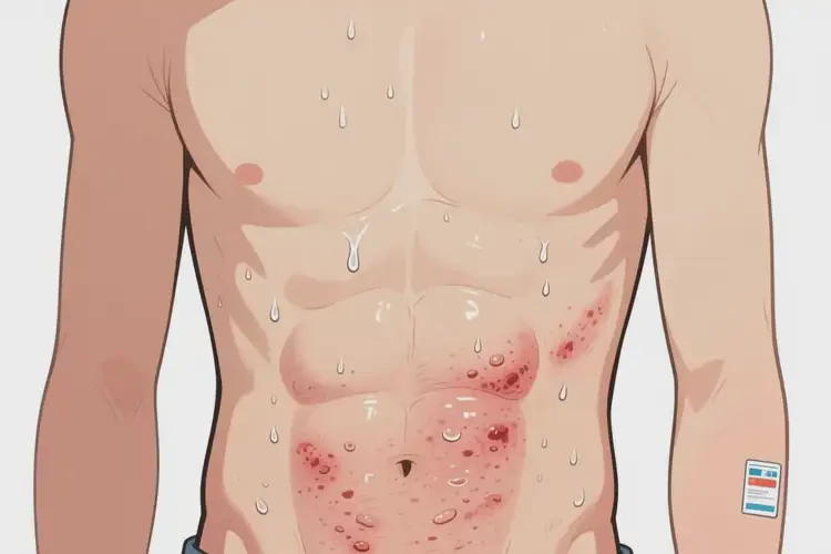 男生肚子容易长湿疹可以彻底自愈吗(图1)