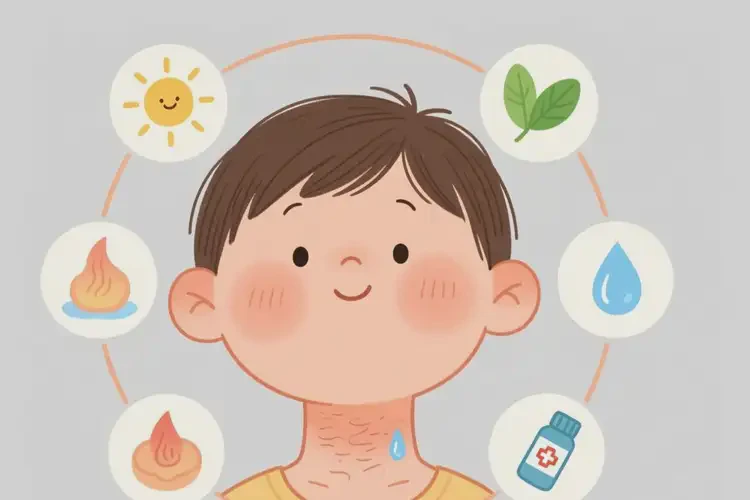 兒童脖子容易起濕疹能徹底自愈嗎(圖2)