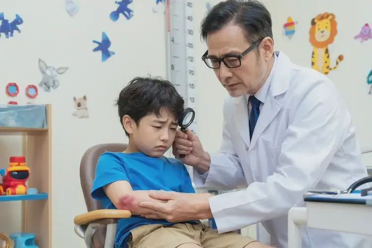 小兒面部經(jīng)常長濕疹能自愈嗎(圖1)