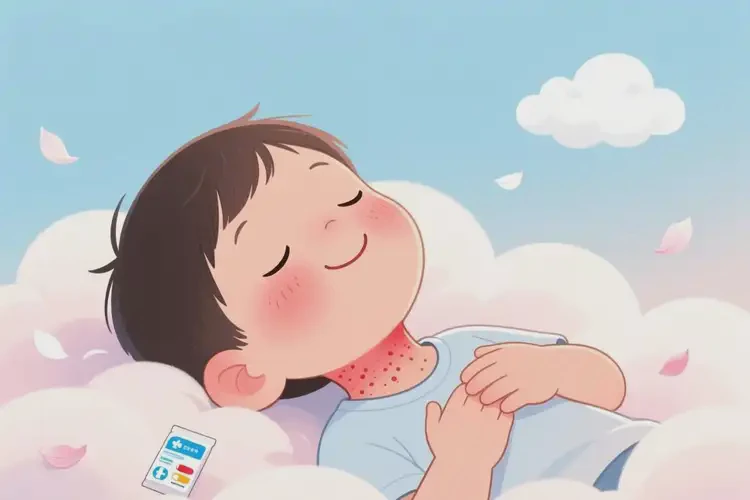 少兒脖子長濕疹康復(fù)的全過程(圖4)