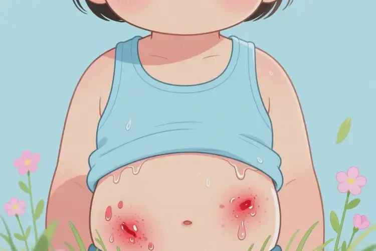 儿童肚子有湿疹会自己好吗(图2)
