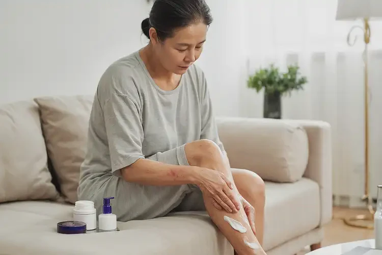 女性大腿上起湿疹不管它会自己好吗(图2)