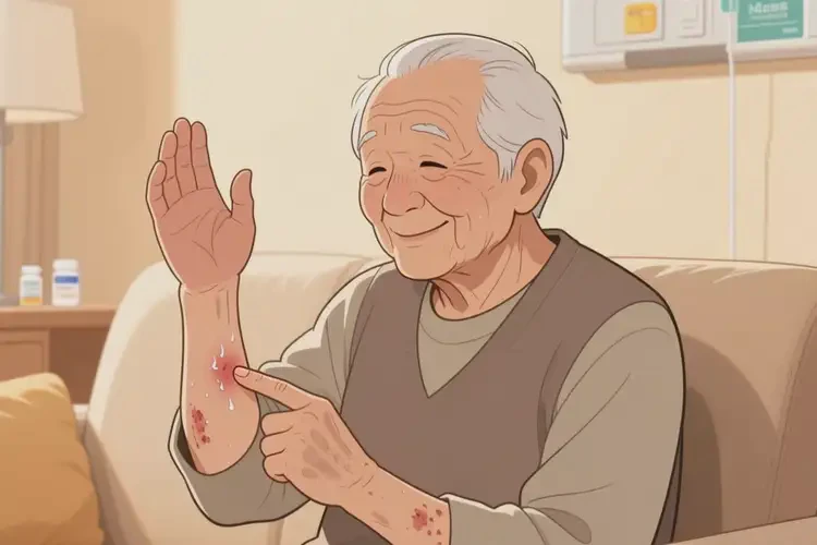 高齡老人手臂上經(jīng)常長(zhǎng)濕疹不管它會(huì)自己痊愈嗎(圖4)