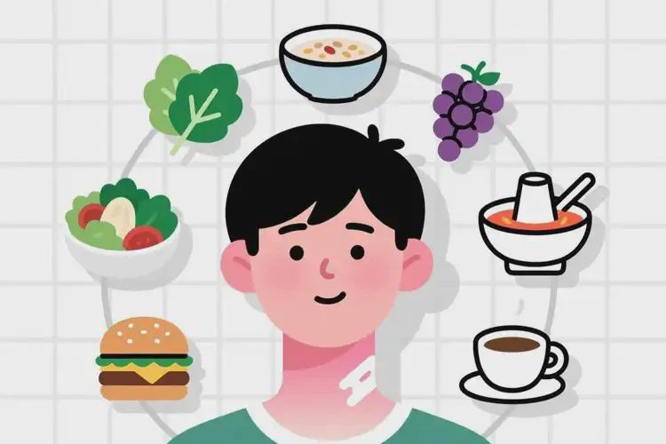 青少年脖子出現(xiàn)濕疹后不可以吃哪些食物(圖2)