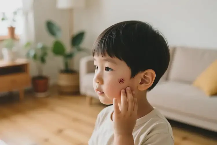 孩子臉上偶爾長濕疹不管它會自己好嗎(圖2)