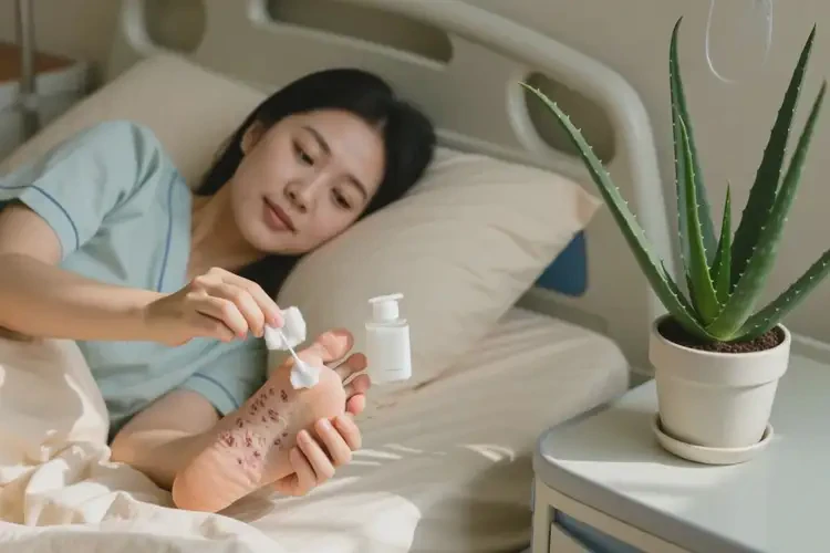 女人腳上有濕疹治療方法(圖1)