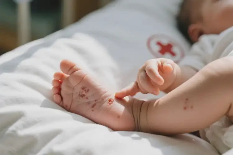 寶寶腳上出現(xiàn)濕疹能靠自己自愈嗎(圖1)
