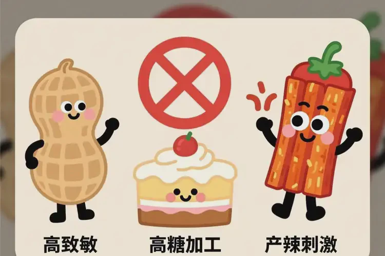 幼儿小腿上出湿疹后不可以吃哪些食物(图2)