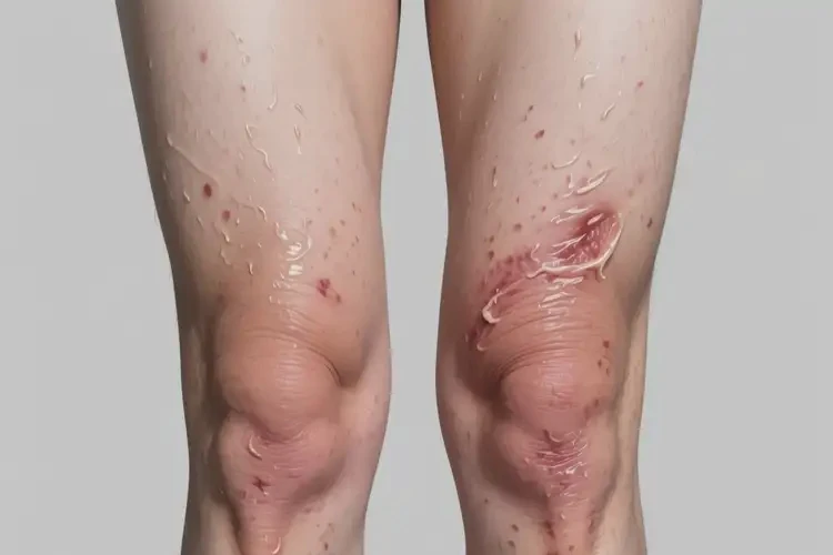 男人大腿上出現(xiàn)濕疹怎么算是痊愈(圖2)