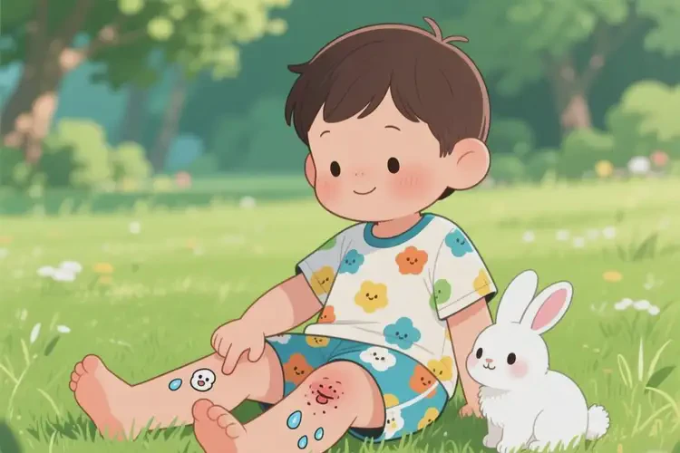 小孩小腿出現(xiàn)濕疹會自己好嗎(圖1)