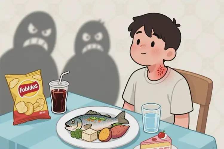 青少年脖子出現(xiàn)濕疹后不可以吃哪些食物(圖3)