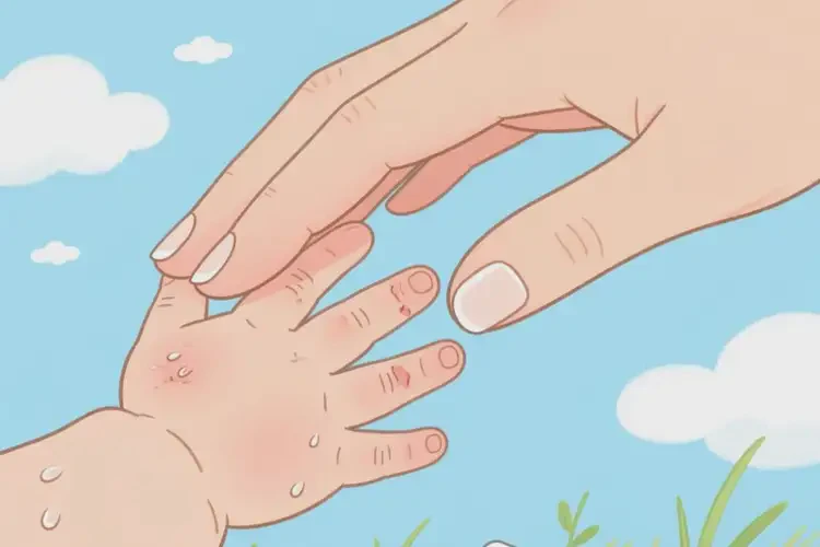 婴幼儿手上出现湿疹不管它会自己自愈吗(图1)