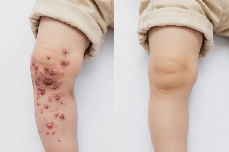 幼儿大腿上长湿疹可不可以彻底自愈(图2)