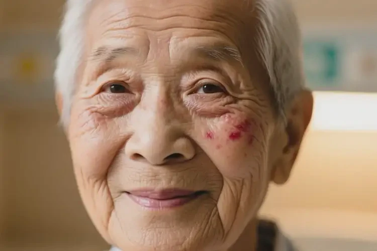 高齡老人臉上出濕疹不管它會(huì)自己自愈嗎(圖4)
