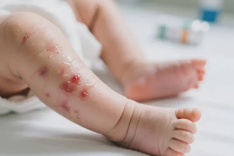 新生兒小腿長(zhǎng)濕疹可不可以徹底自愈(圖1)