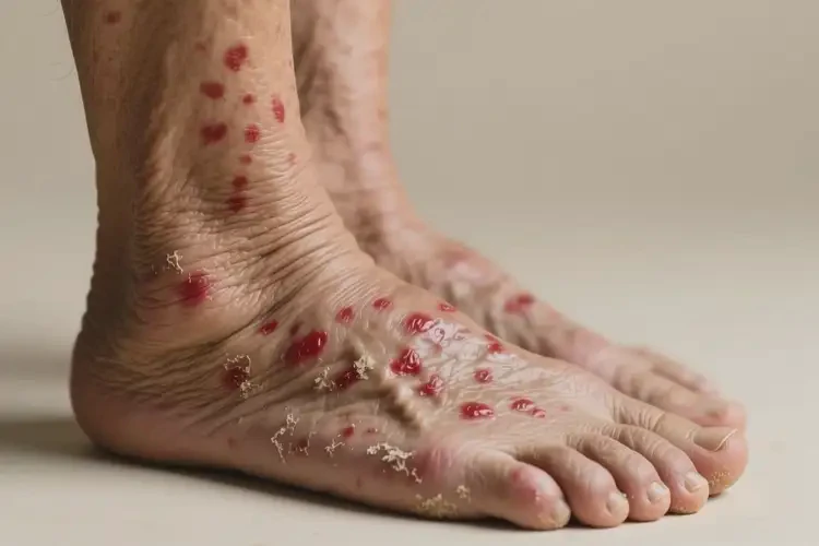 老年人腳上經(jīng)常起濕疹不管它會(huì)自己痊愈嗎(圖4)