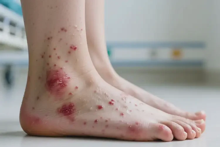 女生腳上長(zhǎng)濕疹可以徹底自愈嗎(圖1)