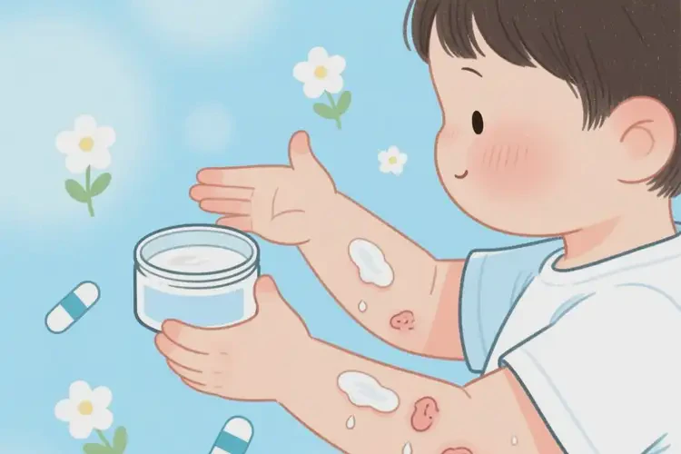 孩子手臂上的濕疹怎么治療(圖2)