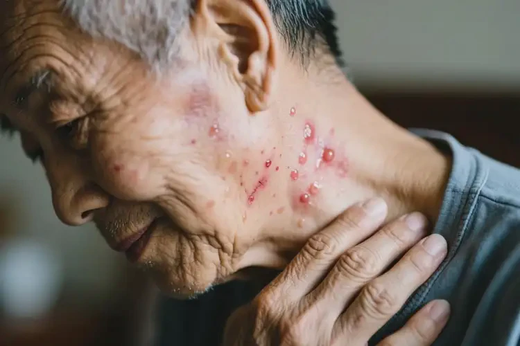 老人脖子上出现湿疹能不能彻底自愈(图2)