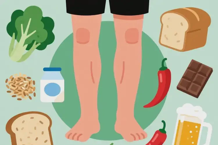 男性小腿上容易起濕疹后不可以吃哪些食物(圖2)