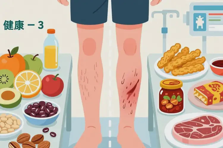 男性小腿上容易起濕疹后不可以吃哪些食物(圖3)