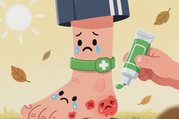 中学生脚上出现湿疹能够彻底治愈吗(图1)