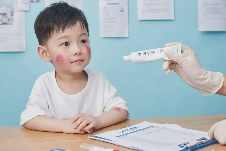 少兒面部起濕疹不管它會(huì)自己痊愈嗎(圖2)