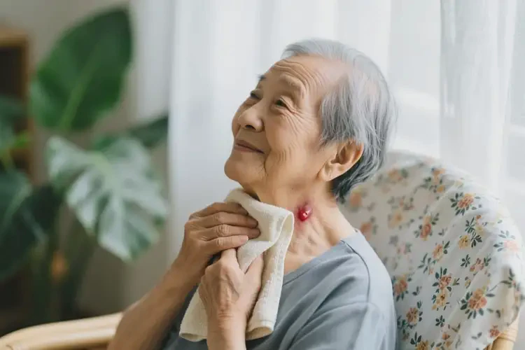 高齡老人脖子容易長濕疹會自己好嗎(圖1)