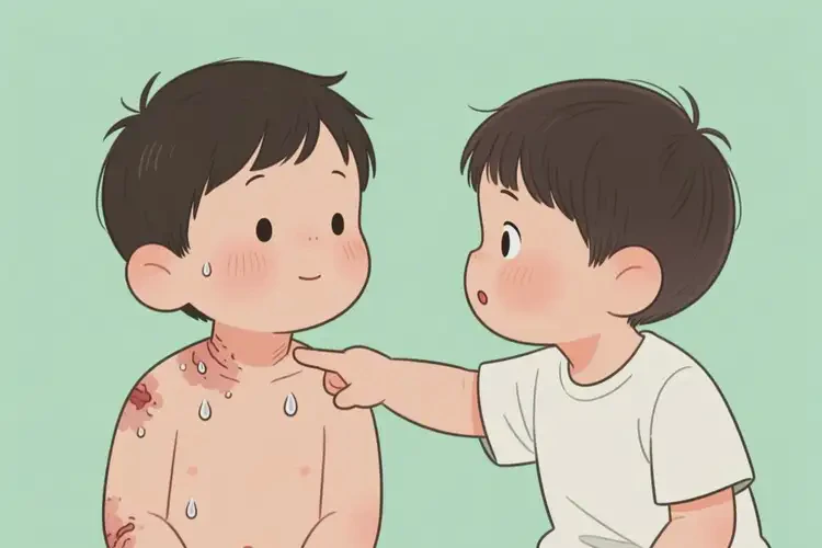 小孩脖子上容易長(zhǎng)濕疹能夠徹底治愈嗎(圖1)