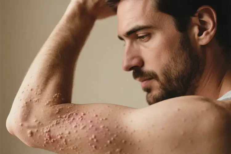 男性手臂偶爾長濕疹能夠徹底治愈嗎(圖3)