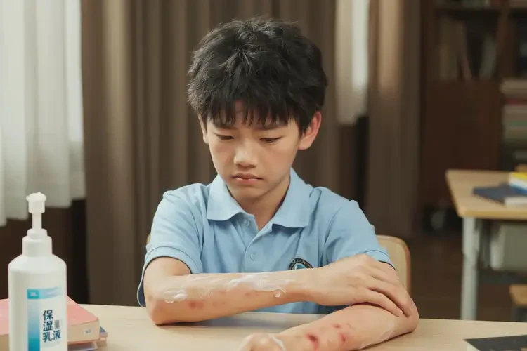 中學生手臂上有濕疹能夠徹底治愈嗎(圖1)