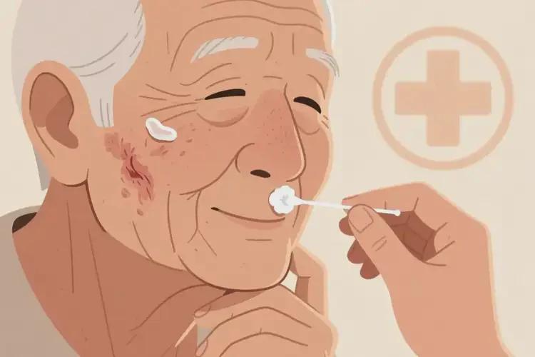 老年人面部容易長濕疹能夠治愈嗎(圖3)